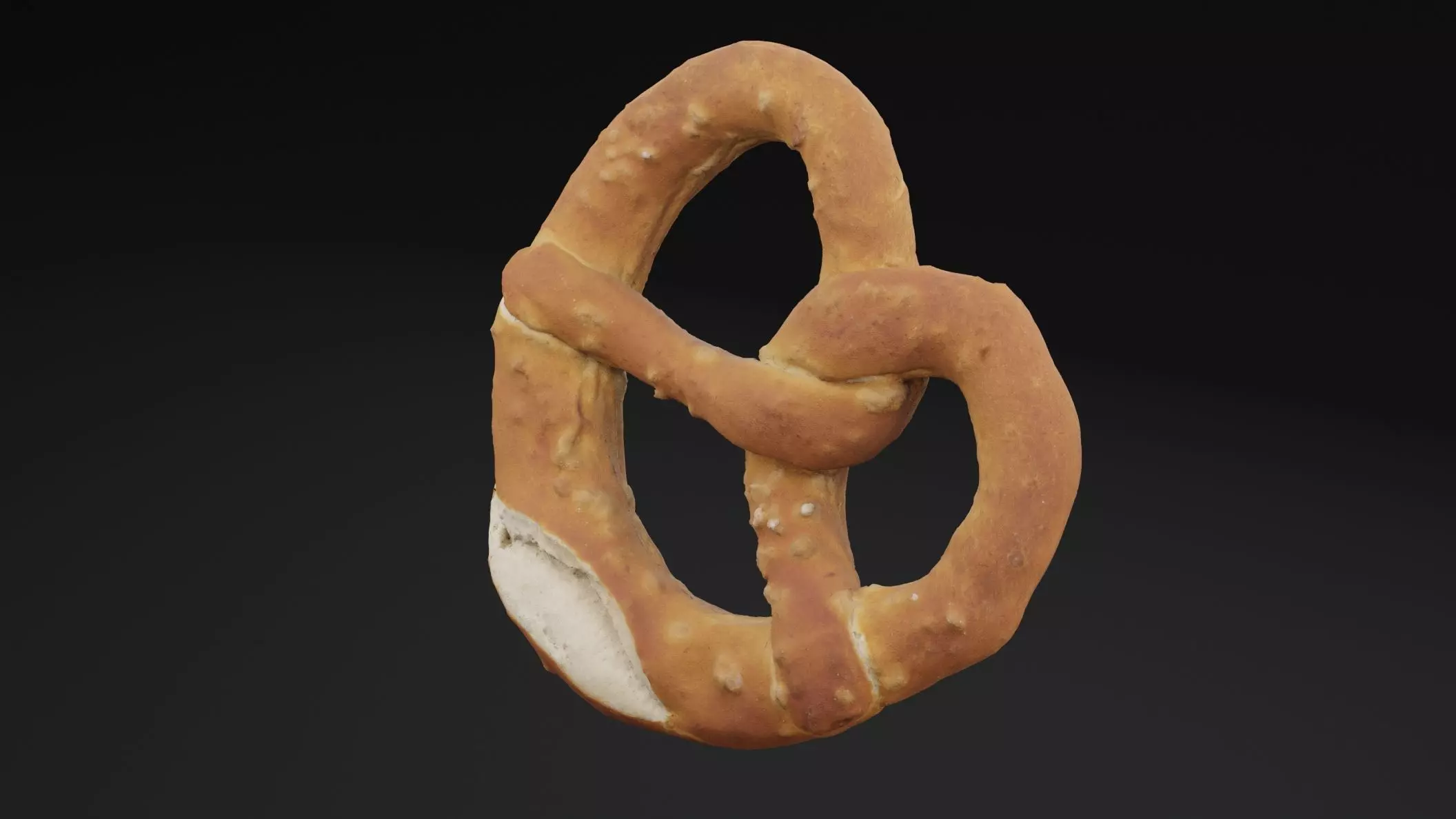 Pretzel Low-poly 3D model_4