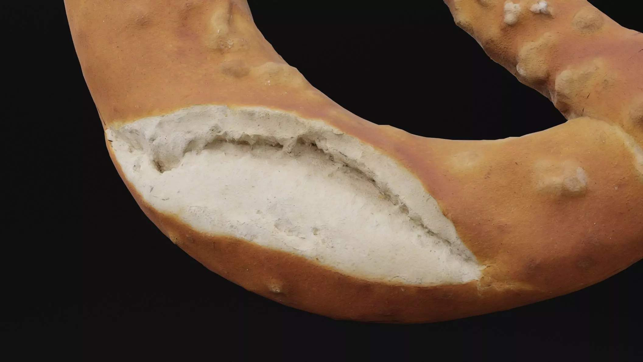 Pretzel Low-poly 3D model_3