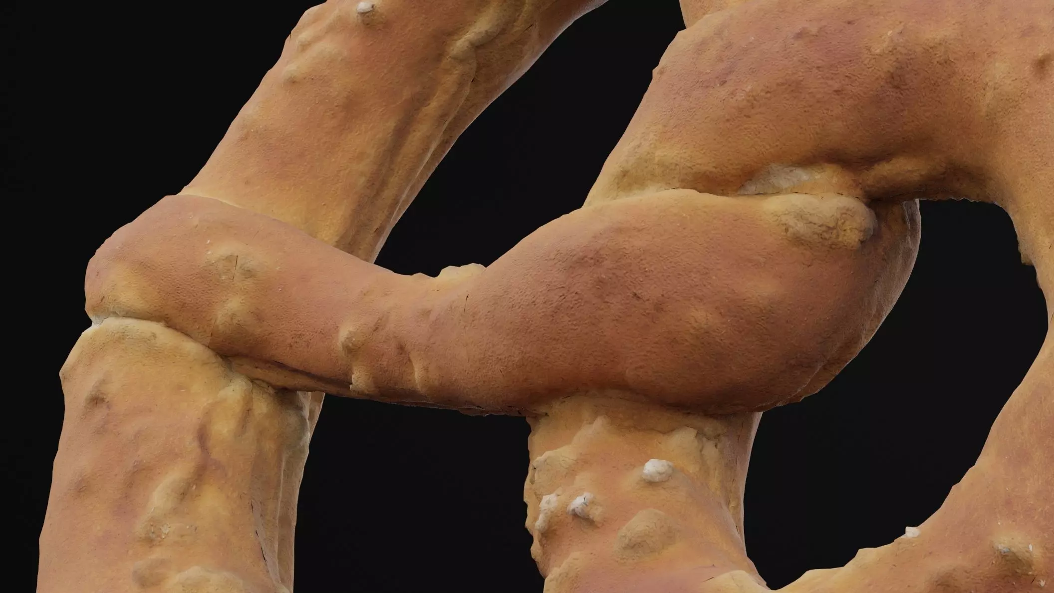 Pretzel Low-poly 3D model_1