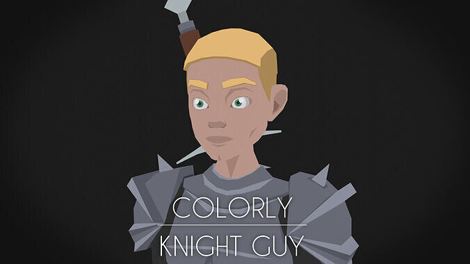 Colorly - Knight Guy - Game Ready - Rigged - Customizable Low-poly 3D model