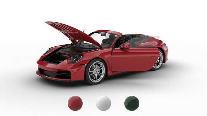 Porsche 911 Carrera Cabrio 2025 HQ 3d model 3D model