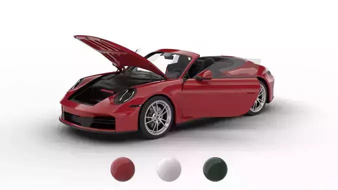 Porsche 911 Carrera Cabrio 2025 HQ 3d model