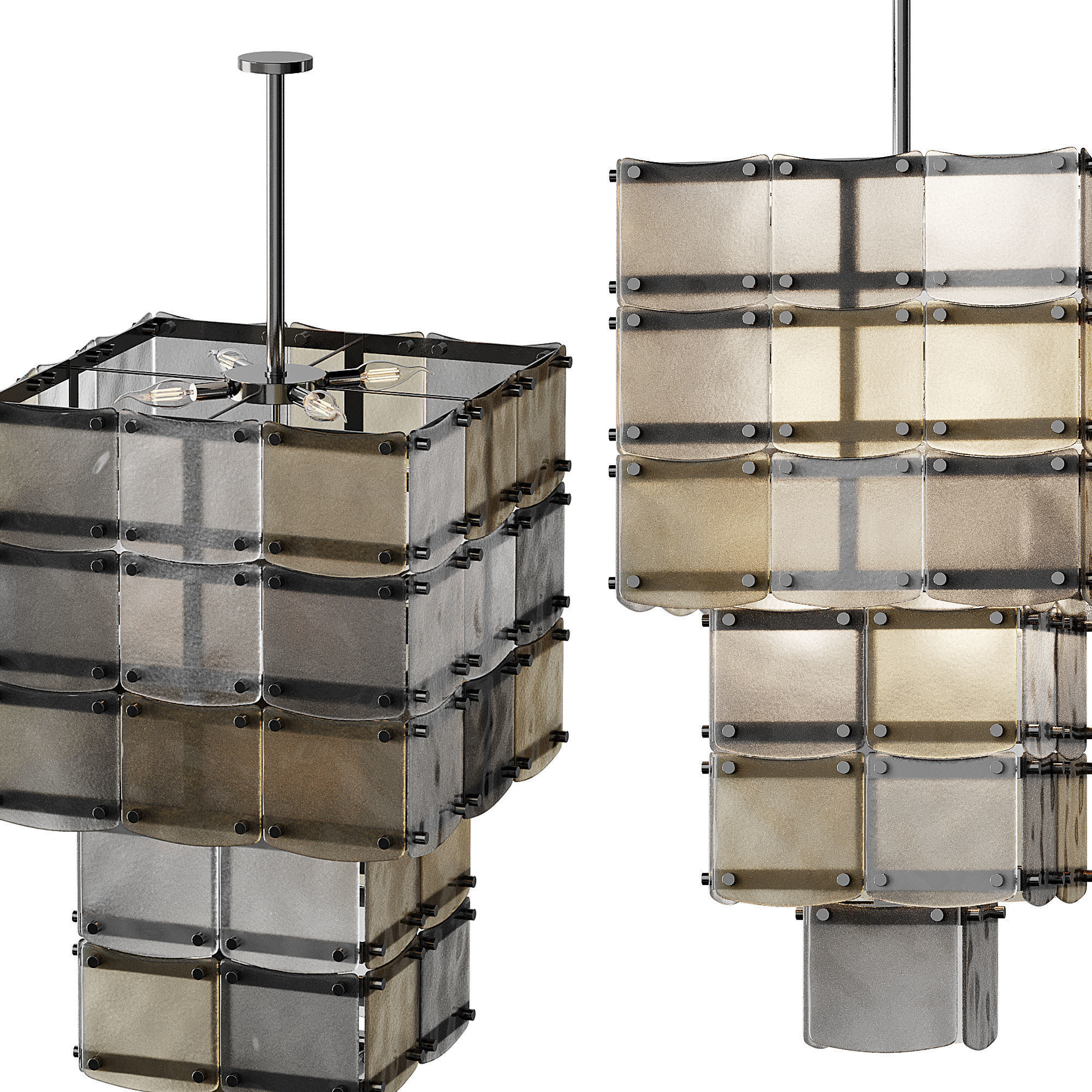 Chandelier Laurent light 3D model_11