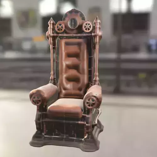 Steampunk Throne Mechanical Gear Royal Chair
