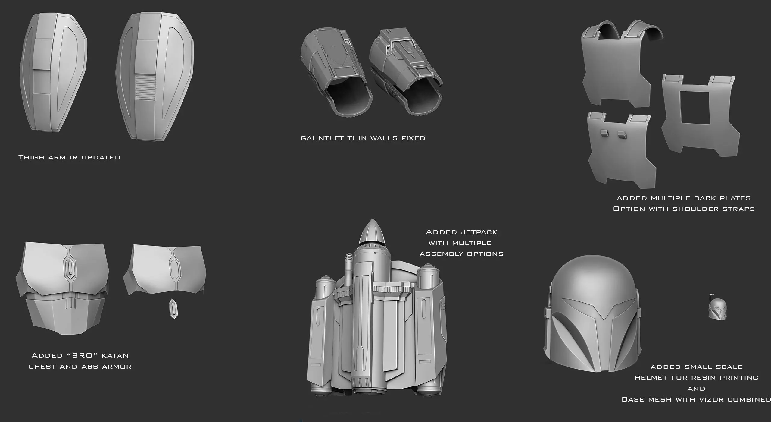 Bo katan armor 3D print model_6