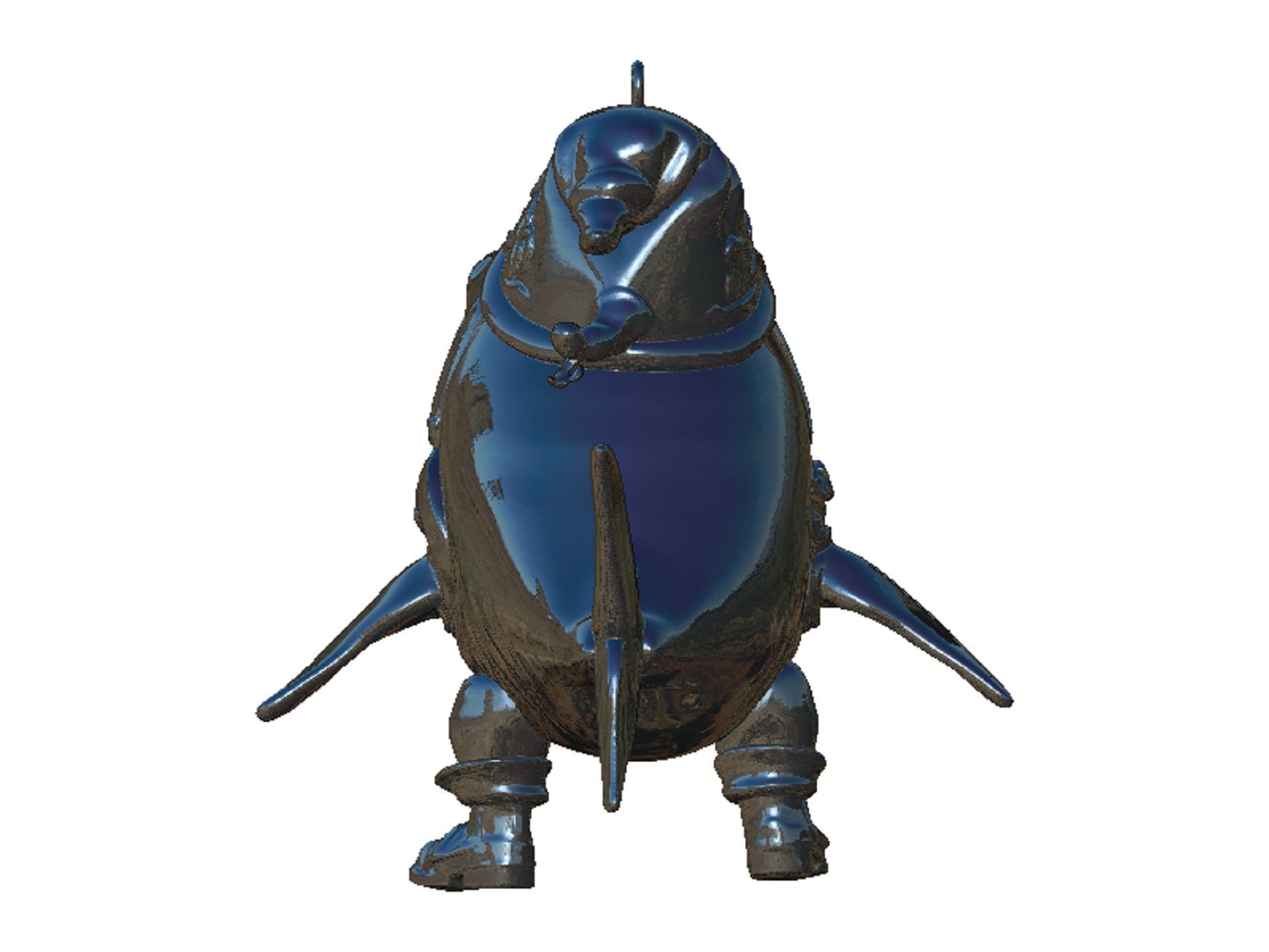 shark pendant 3D print model_6