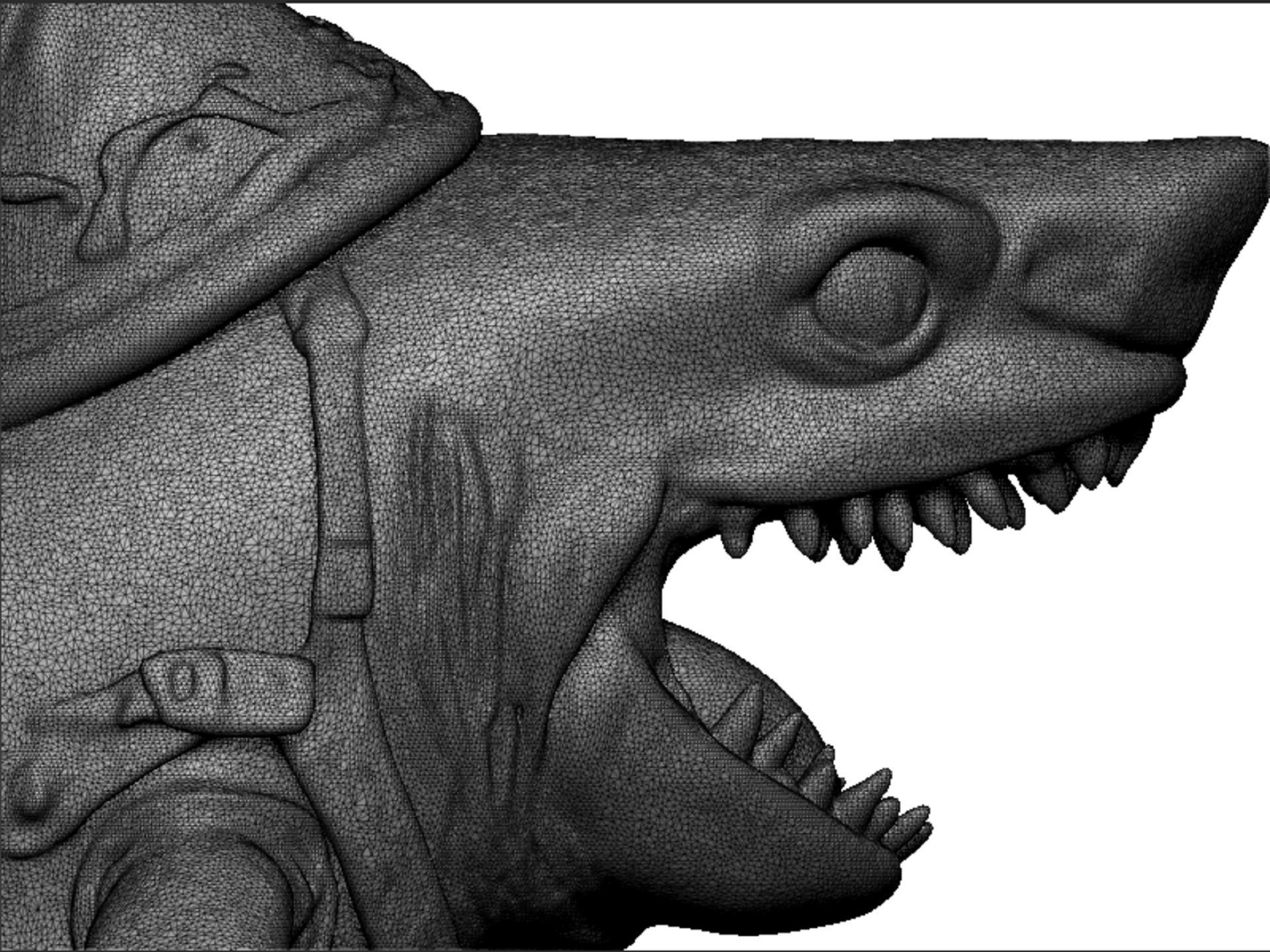 shark pendant 3D print model_10