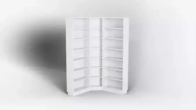 Bookshelf 02 - White Wood