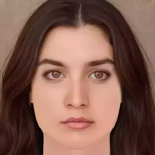 Barbara Branco Head - No Hair - Low poly head for game Low-poly 3D model