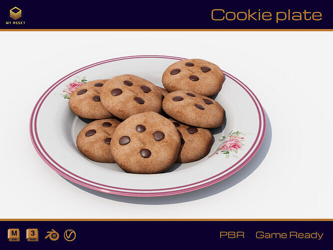 Cookie plate 3D model