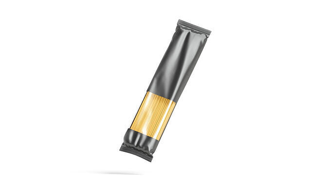 Black Spaghetti Pasta Pack - transparent vermicelli tube 3D model