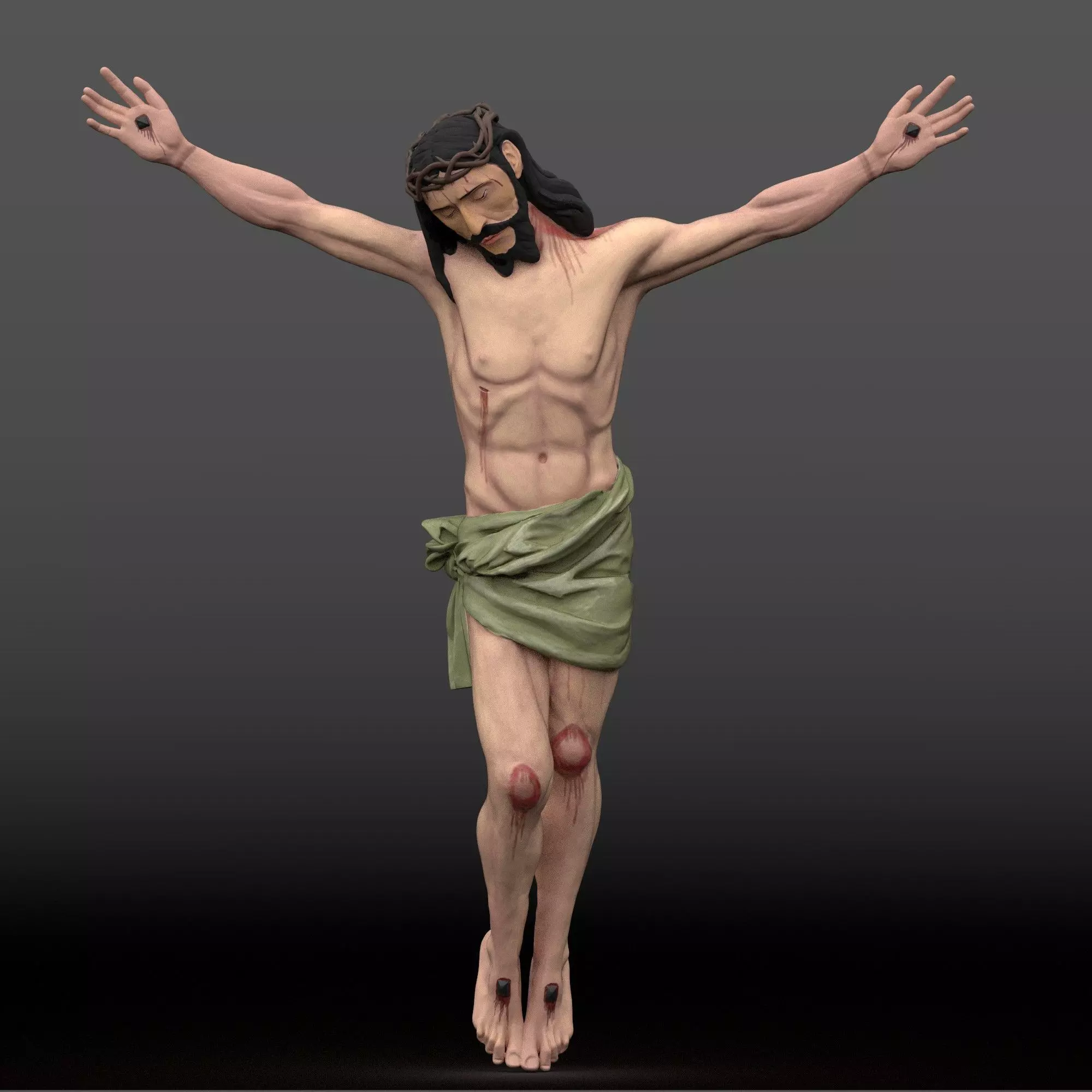 Jesus Christ Crucified 3D print model_0