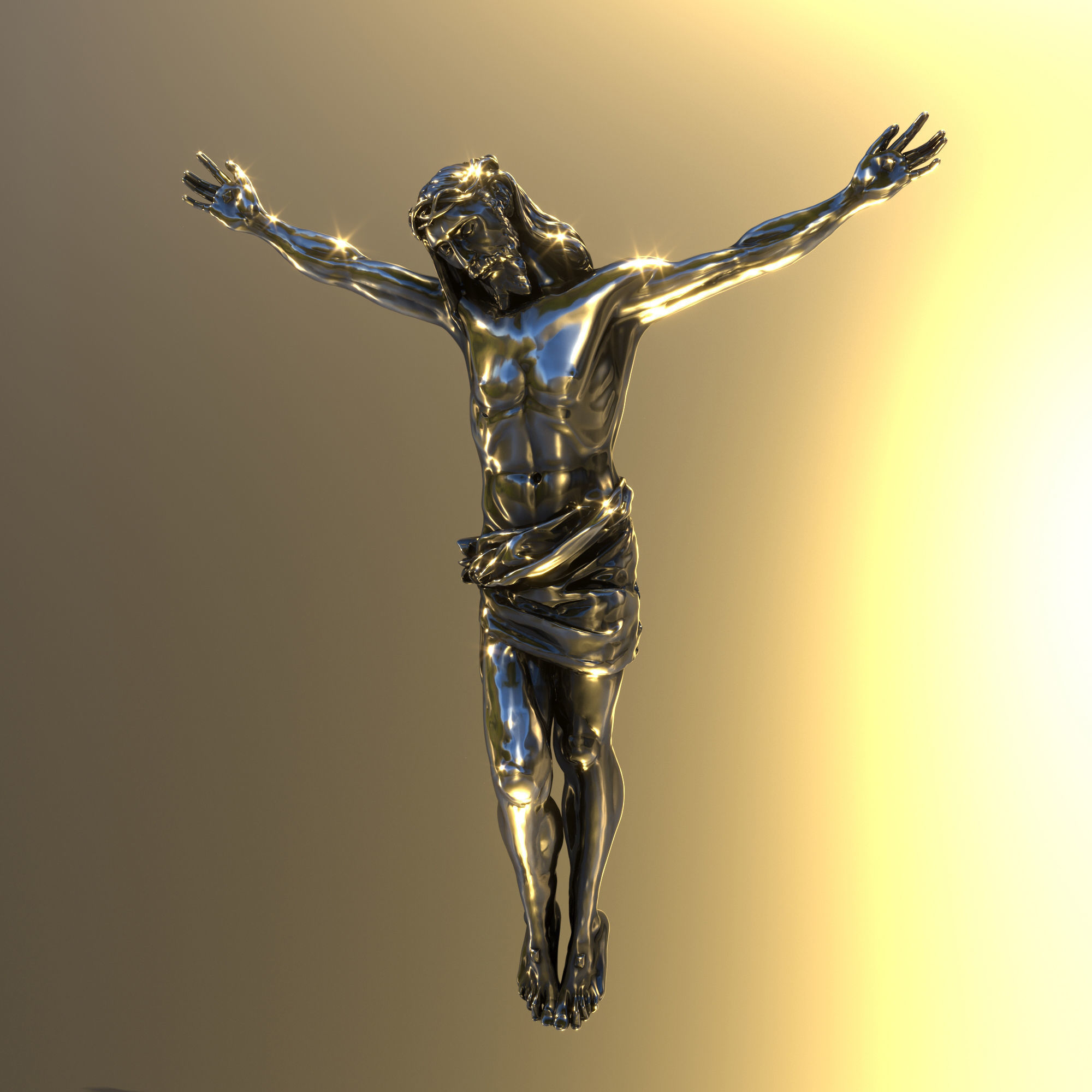 Jesus Christ Crucified 3D print model_4