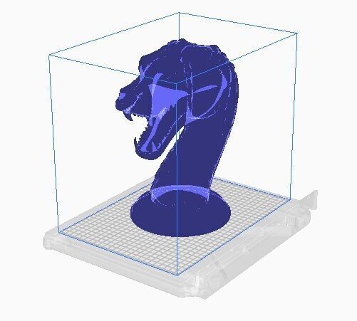 snake head bust 3D print model_9