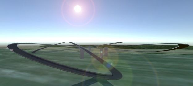 Sky Track The Clover Leaf Low-poly 3D model_1