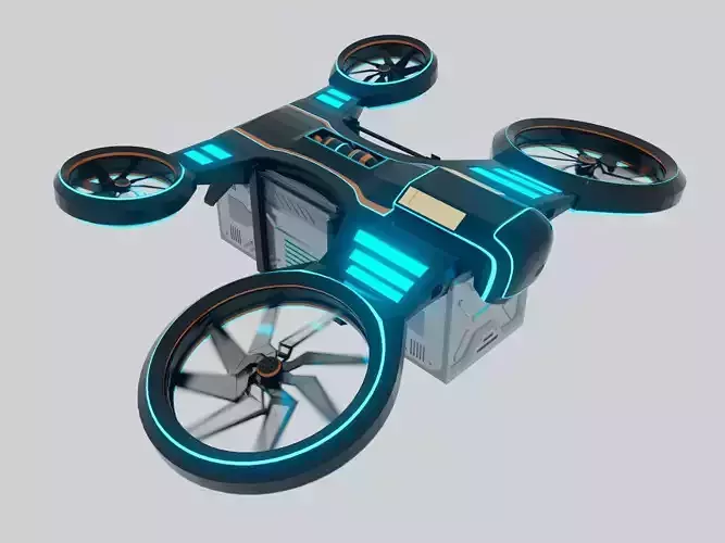 scifi cargo drone futuristic 