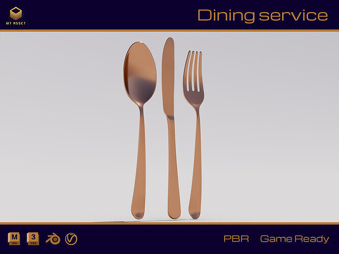 Dining service 3D model