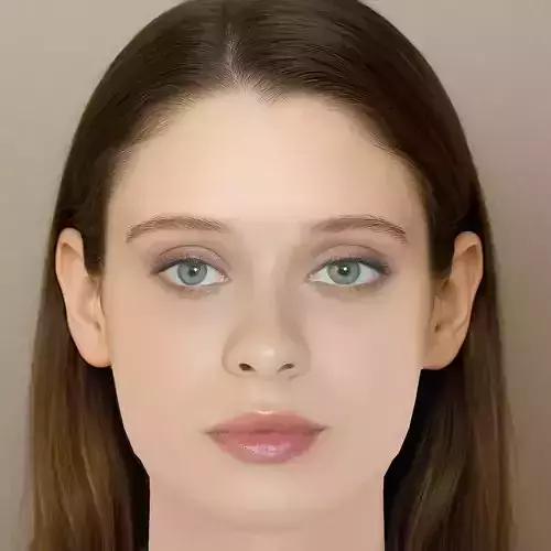 Daniela Melchior Head - No Hair - Low poly head for game