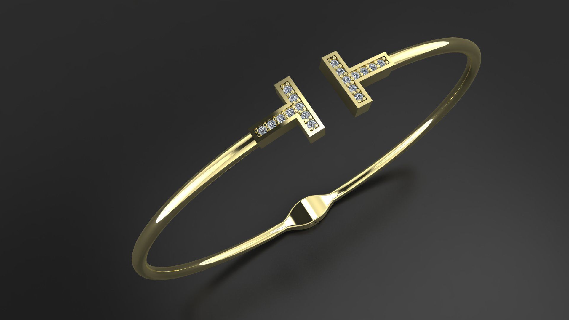 Tiffany and Co bracelet 3d printing model 3D print model_7