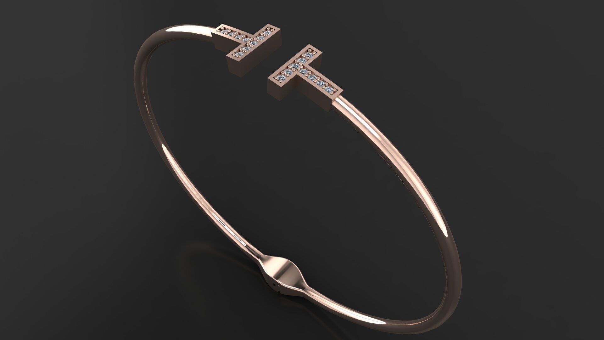 Tiffany and Co bracelet 3d printing model 3D print model_6