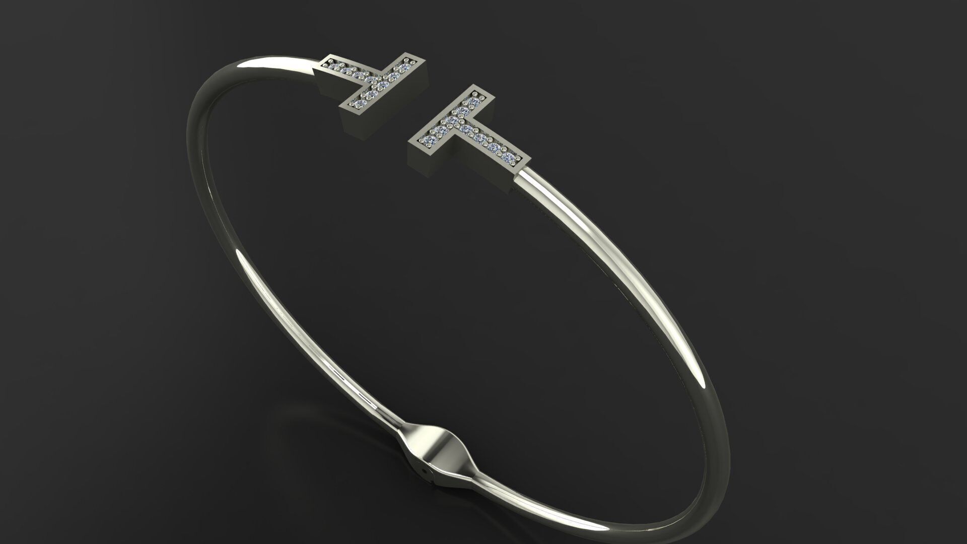 Tiffany and Co bracelet 3d printing model 3D print model_15