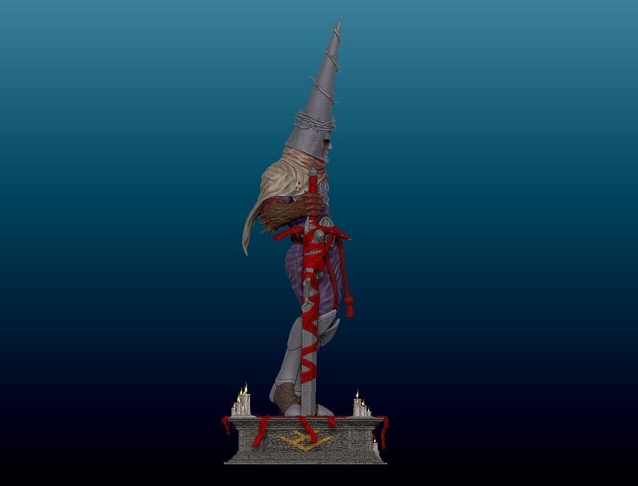 Penitent one Blasphemous 2 Alter Sword 3D print model_6