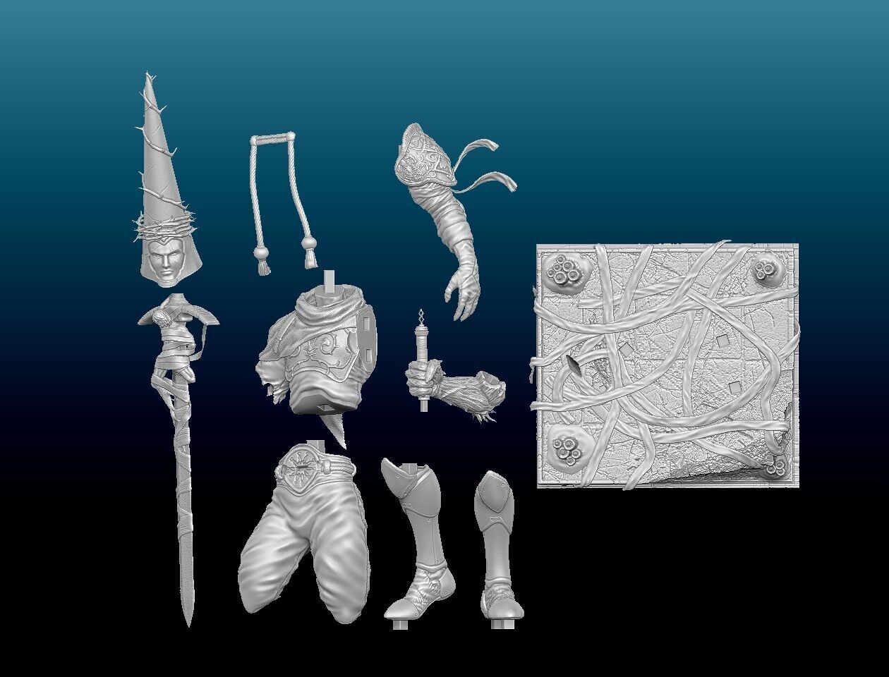 Penitent one Blasphemous 2 Alter Sword 3D print model_8