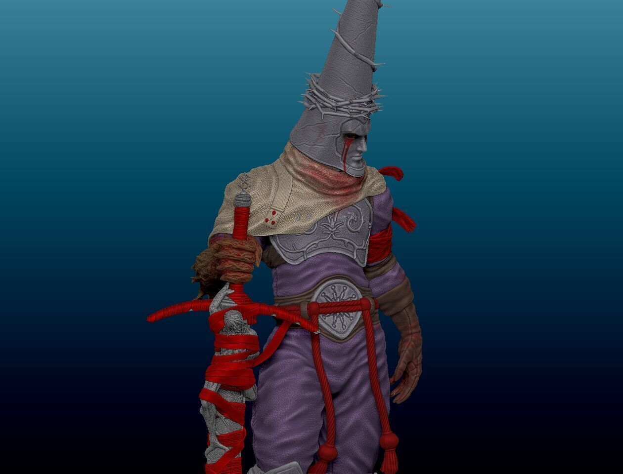 Penitent one Blasphemous 2 Alter Sword 3D print model_2