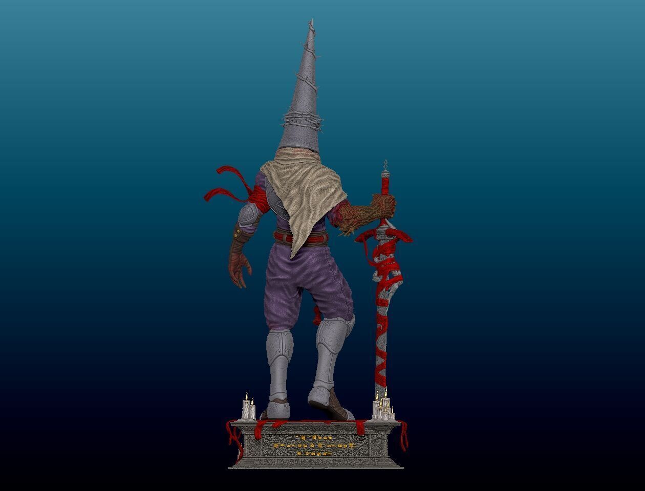 Penitent one Blasphemous 2 Alter Sword 3D print model_7