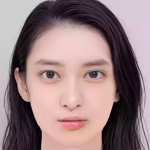 Emi Takei Head - No Hair - Low poly head for game Low-poly 3D model