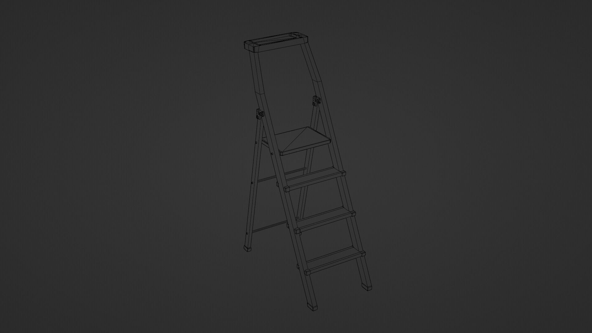 Painters Ladder - Paint Set Low-poly 3D model_23