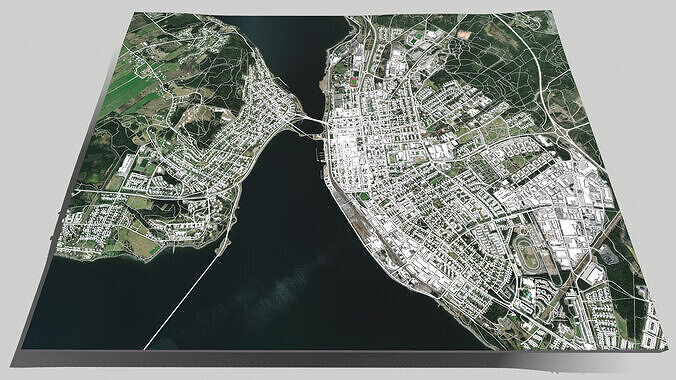 Cityscape Ostersund Sweden 3D model