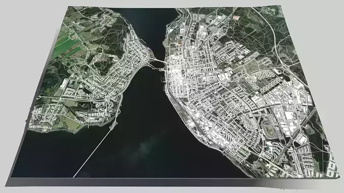 Cityscape Ostersund Sweden 3D model