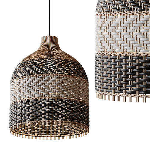 Contemporist Rattan Pendant Light Woven Light Fixture 3D model