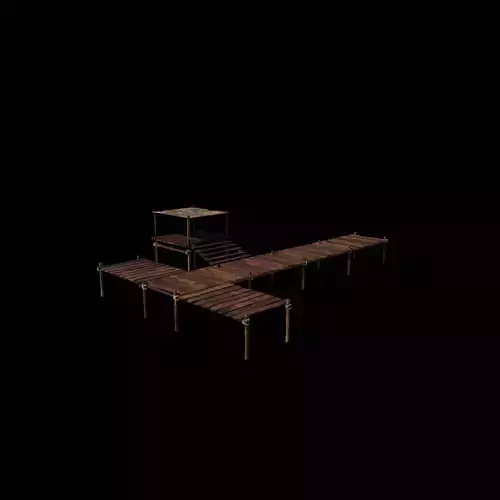 Wooden Pier 3D model