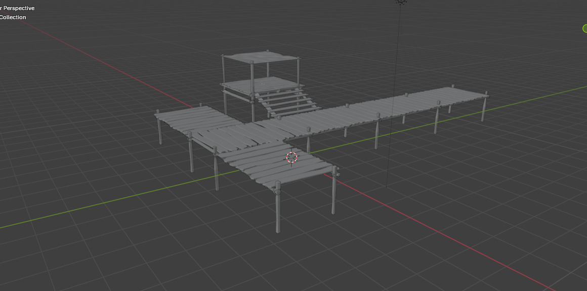 Wooden Pier 3D model_15