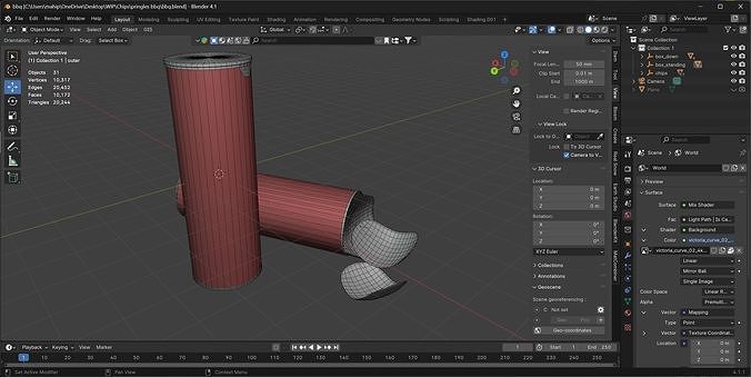 pringles cheddar sour cream  Low-poly 3D model