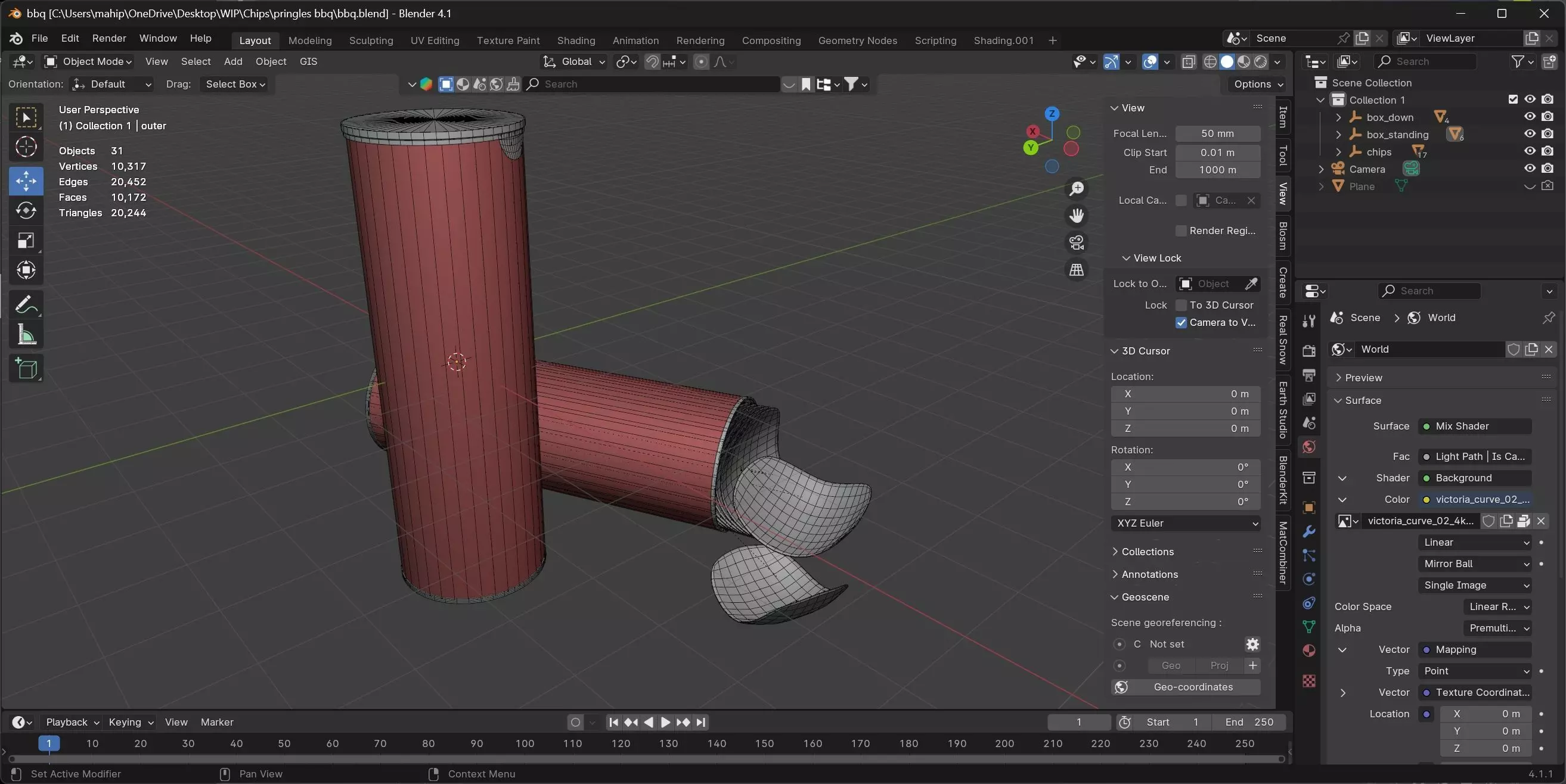 pringles cheddar sour cream  Low-poly 3D model_0