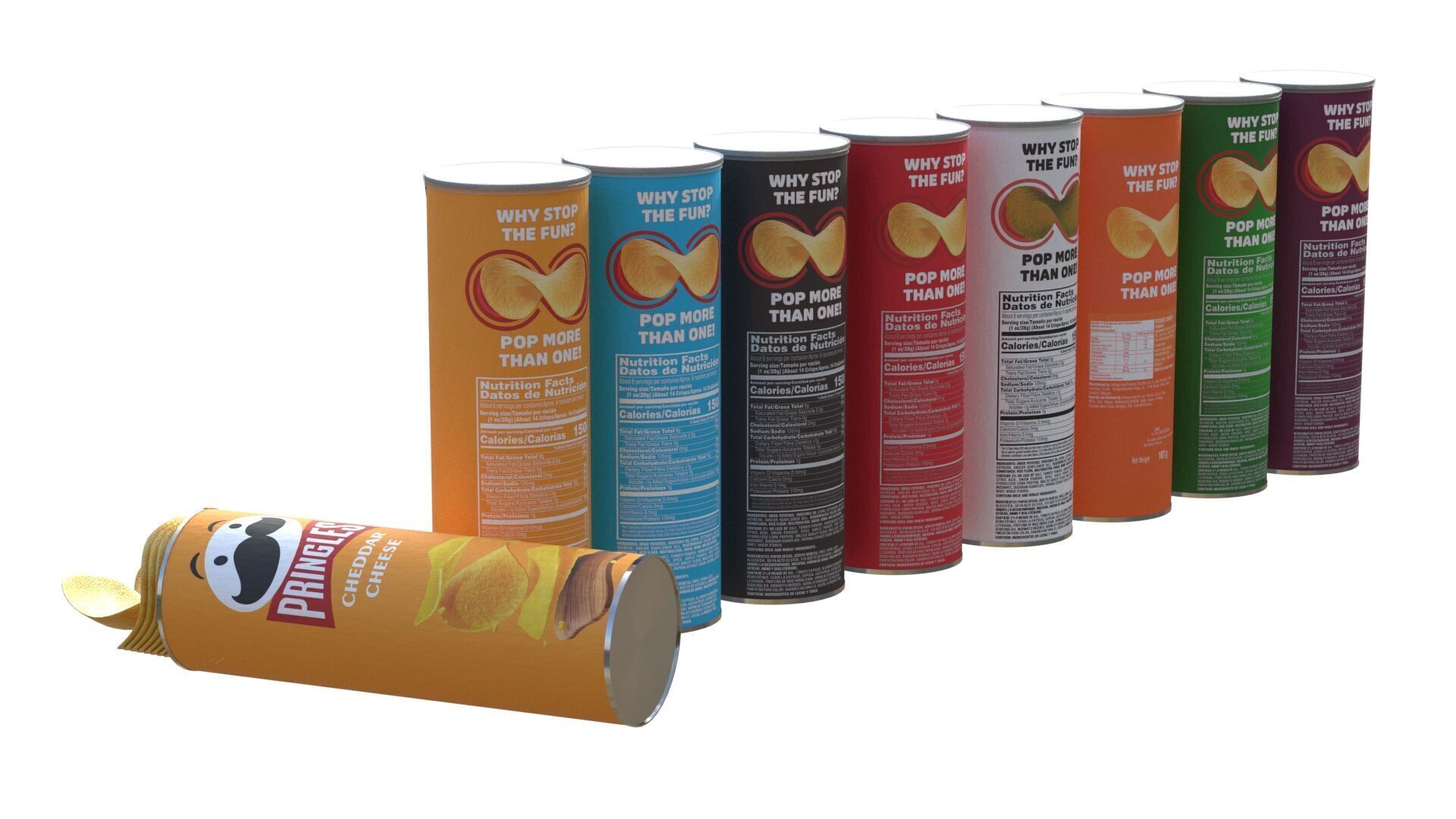 Pringles collection  Low-poly 3D model_8