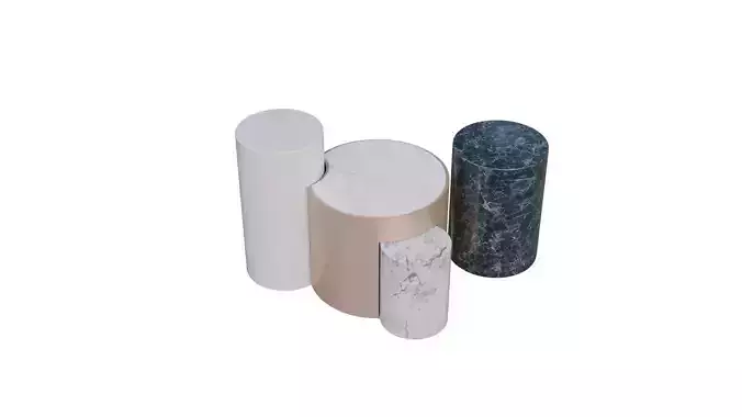 Modern Marble Display Stand Set