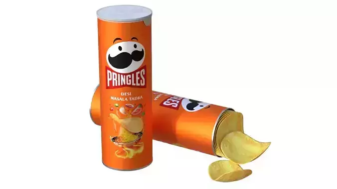 pringles desi masala tadka   Low-poly 3D model