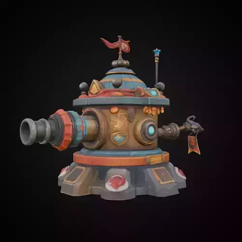 Stylized Asset - Turret 3D model