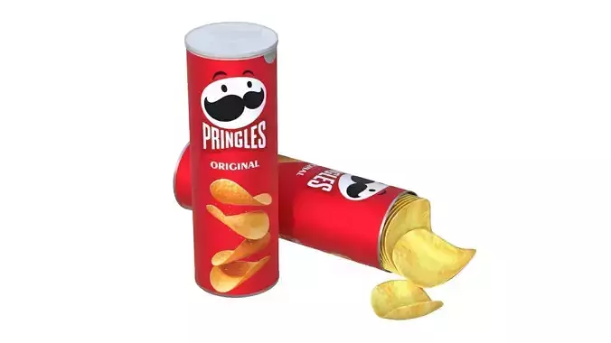 pringles original   Low-poly 3D model