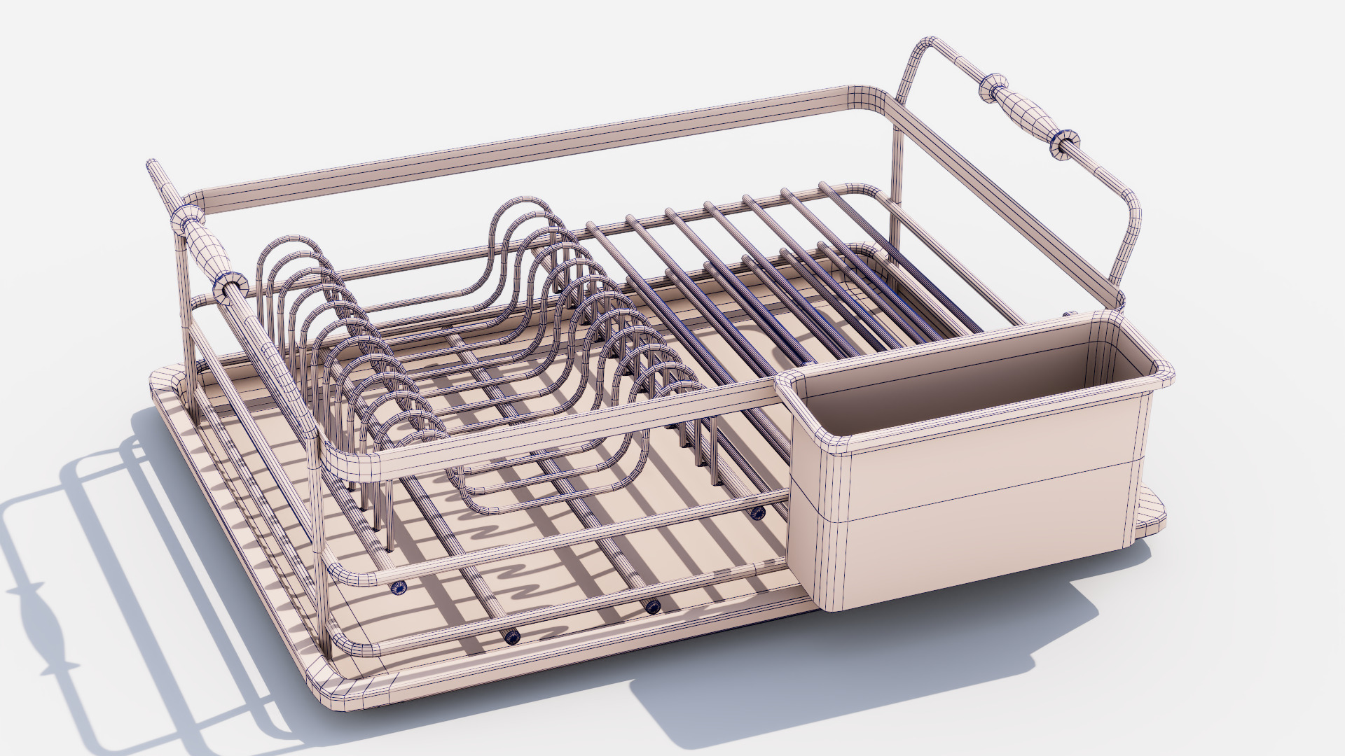 Dish drainer Low-poly 3D model_6