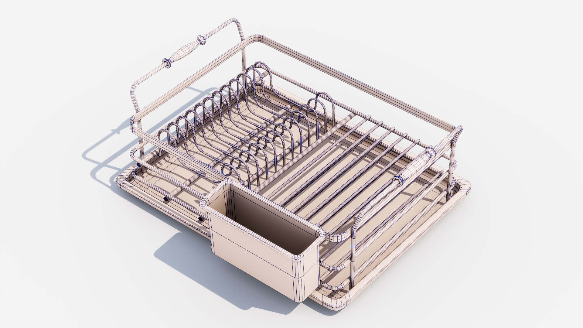 Dish drainer Low-poly 3D model_7