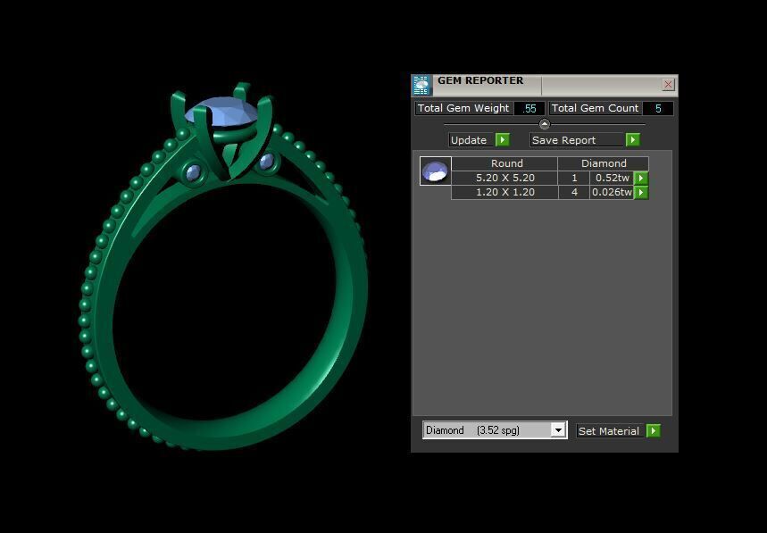 Solitaire Ring 3D print model_7