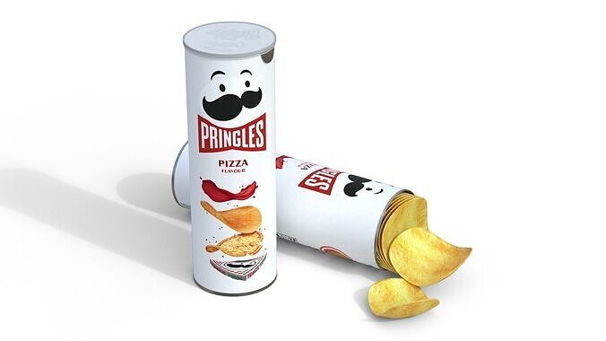 pringles pizza flavour  Low-poly 3D model