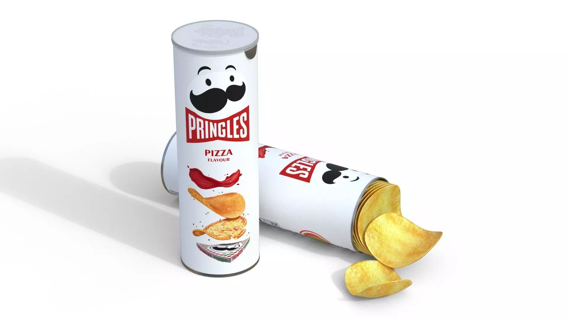 pringles pizza flavour Low-poly 3D model