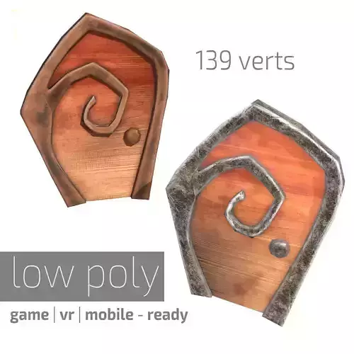 Low Poly Door hobbit