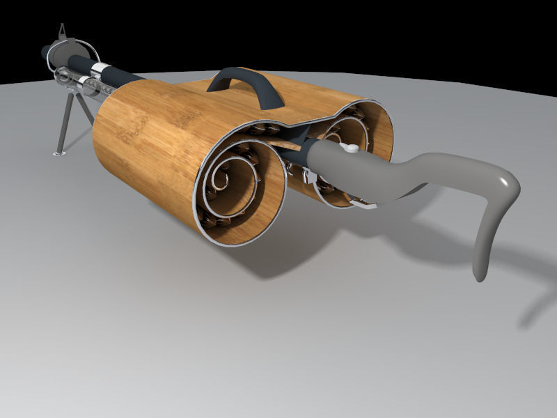 Fantasies cross-bow Low-poly 3D model_3